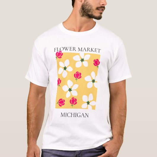 Flower Market - Michigan Tシャツ (正面)
