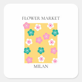 Flower Market - Milan スクエアシール