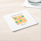 Flower Market - Milan スクエアペーパーコースター (アングル)