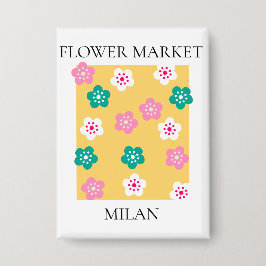 Flower Market - Milan 缶バッジ