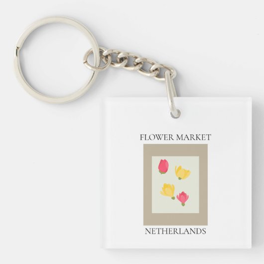 Flower Market - Netherlands キーホルダー (正面)