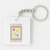 Flower Market - Netherlands キーホルダー (裏面)