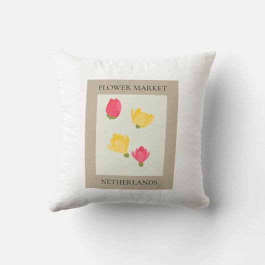 Flower Market - Netherlands クッション (裏面)