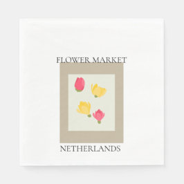 Flower Market - Netherlands スタンダードランチョンナプキン