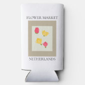 Flower Market - Netherlands スリム缶クーラー (裏面)