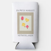 Flower Market - Netherlands スリム缶クーラー (正面)