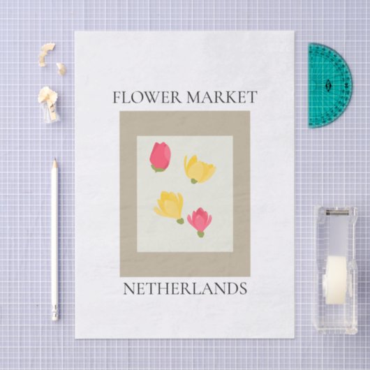 Flower Market - Netherlands 薄葉紙 (クラフト)