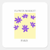 Flower Market - Paris スクエアシール (正面)