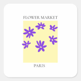 Flower Market - Paris スクエアシール