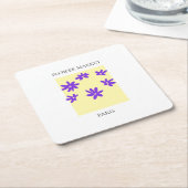 Flower Market - Paris スクエアペーパーコースター (アングル)