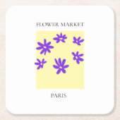 Flower Market - Paris スクエアペーパーコースター (正面)