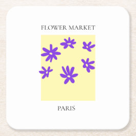 Flower Market - Paris スクエアペーパーコースター