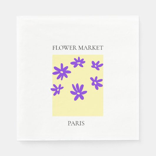 Flower Market - Paris スタンダードランチョンナプキン (正面)