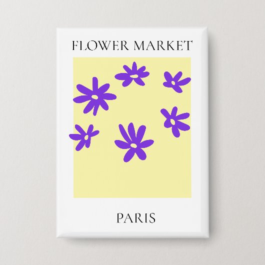 Flower Market - Paris 缶バッジ (正面)
