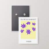 Flower Market - Paris 缶バッジ (正面/裏面)