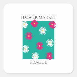 Flower Market - Prague スクエアシール