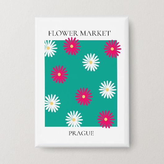 Flower Market - Prague 缶バッジ (正面)