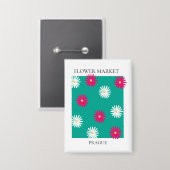 Flower Market - Prague 缶バッジ (正面/裏面)