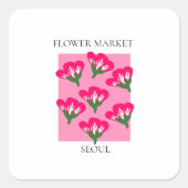 Flower Market - Seoul スクエアシール (正面)