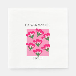 Flower Market - Seoul スタンダードランチョンナプキン