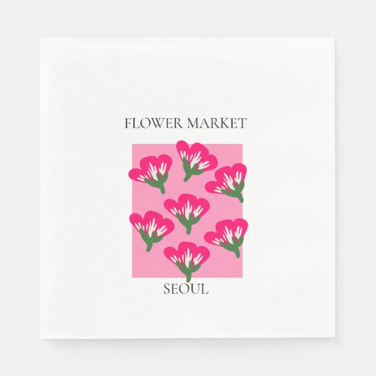 Flower Market - Seoul スタンダードランチョンナプキン (正面)