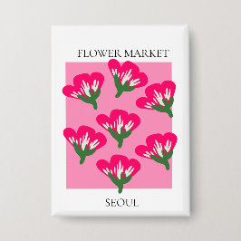 Flower Market - Seoul 缶バッジ