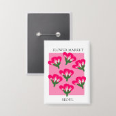 Flower Market - Seoul 缶バッジ (正面/裏面)