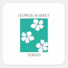 Flower Market - Tokyo スクエアシール