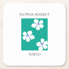 Flower Market - Tokyo スクエアペーパーコースター
