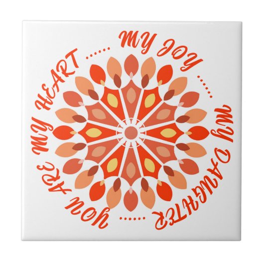 FLOWER MODERN GIFT FROM MOM DAD SISTER SON BOSS タイル (正面)