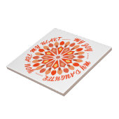 FLOWER MODERN GIFT FROM MOM DAD SISTER SON BOSS タイル (側面)