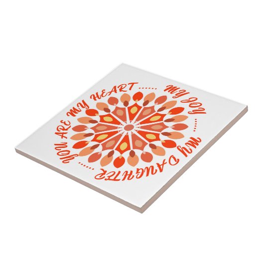 FLOWER MODERN GIFT FROM MOM DAD SISTER SON BOSS タイル (側面)