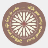 FLOWER MODERN GIFT FROM MOM DAD SISTER SON BOSS ラウンドシール (正面)