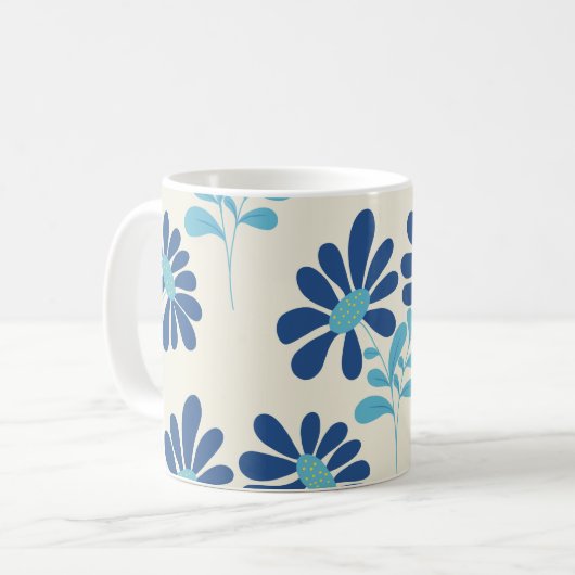 Flower mug コーヒーマグカップ (正面左)