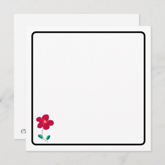 Flower note card ノートカード (正面/裏面)