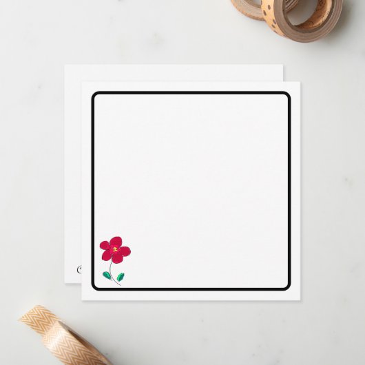 Flower note card ノートカード (正面/裏面インサイチュ)