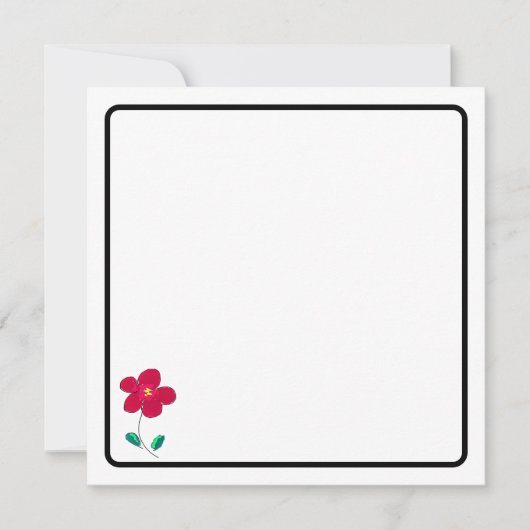 Flower note card ノートカード (正面)