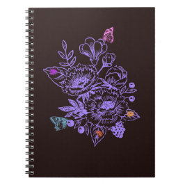 Flower Notebook| ダーク エステティック  ノートブック