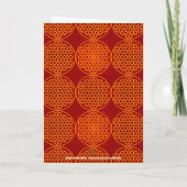 FLOWER OF LIFE – オレンジ色の赤いパターン カード (裏面)