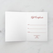 FLOWER OF LIFE – オレンジ色の赤いパターン カード (内部)