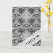 FLOWER OF LIFE – グレーミックスパターン カード (黄色い花)
