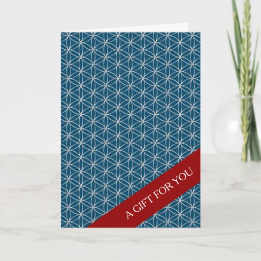 FLOWER OF LIFE – シルバースタイル模様 カード (正面)