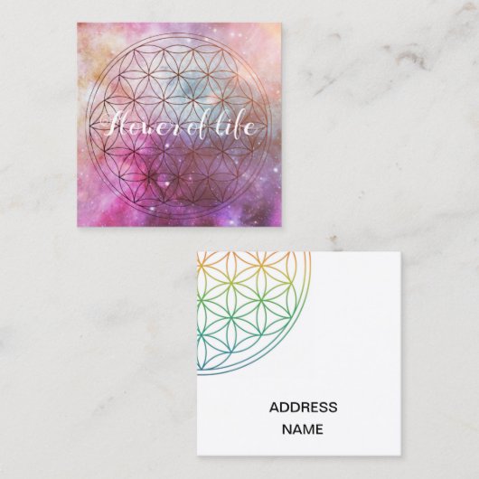 Flower of life スクエア名刺 (正面/裏面)