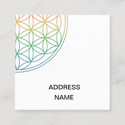 Flower of life スクエア名刺 (裏面)