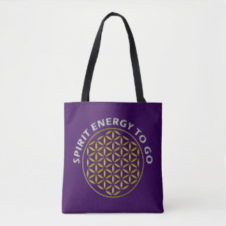 Flower Of Life – スタンプ – 行くスピリットエネルギー トートバッグ