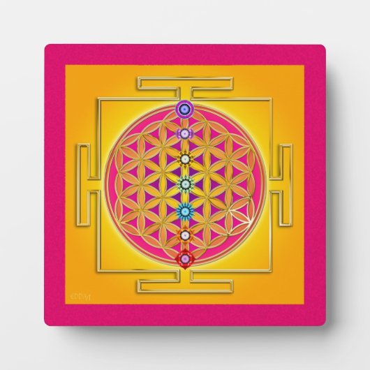 FLOWER OF LIFE -チャクラYantra フォトプラーク (正面)