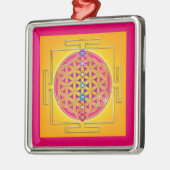 FLOWER OF LIFE -チャクラYantra メタルオーナメント (左)