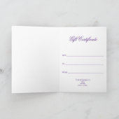 FLOWER OF LIFE – バイオレットピンク カード (内部)