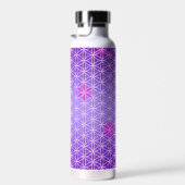 FLOWER OF LIFE – マゼンタピンクパターン ウォーターボトル (右面)