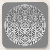 FLOWER OF LIFE – メダルシルバー コースター (正面)